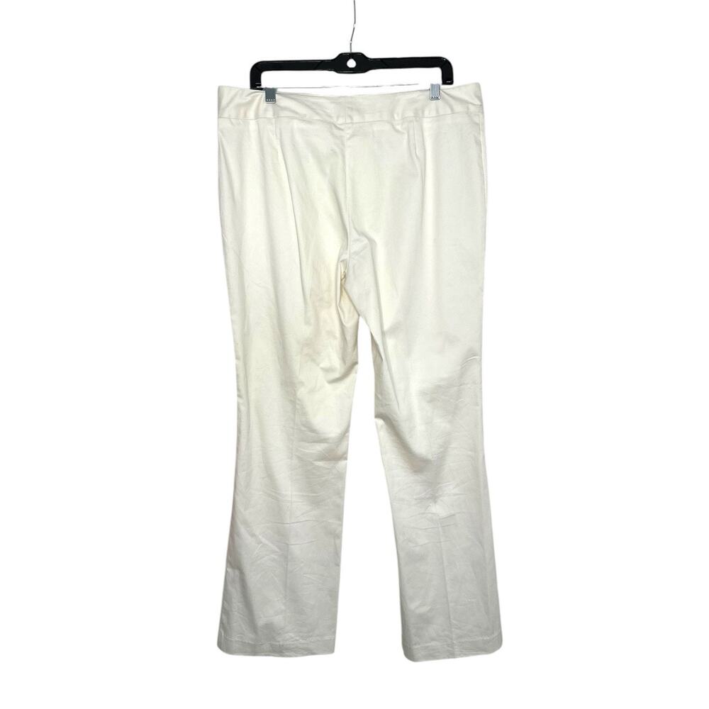 Michael Kors Womens Pants Gold Belt Stretch Straight Cream Size 14 Office Dress - Picture 4 of 10